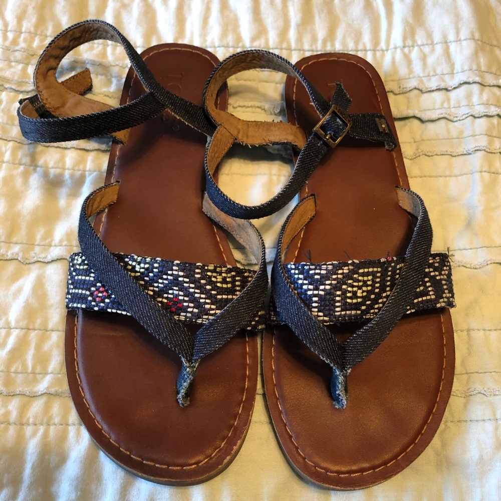 Toms Blue Denim Sandals